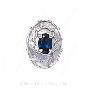 GS438 S - 14 Karat Gold Sapphire Slide 